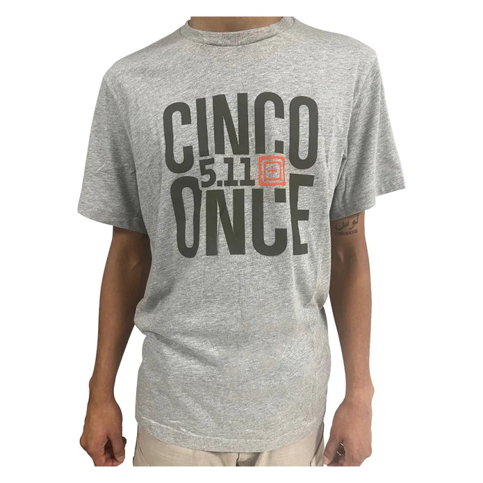 PLAYERA CINCO ONCE HEATHER GREY