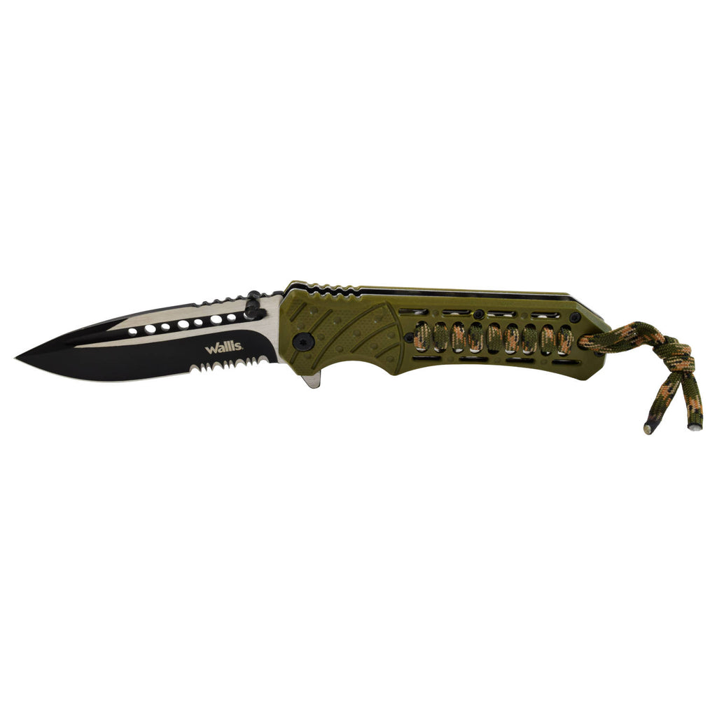 WALLIS -  NAVAJA DE BLOQUEO MANGO VERDE 9.5 CM