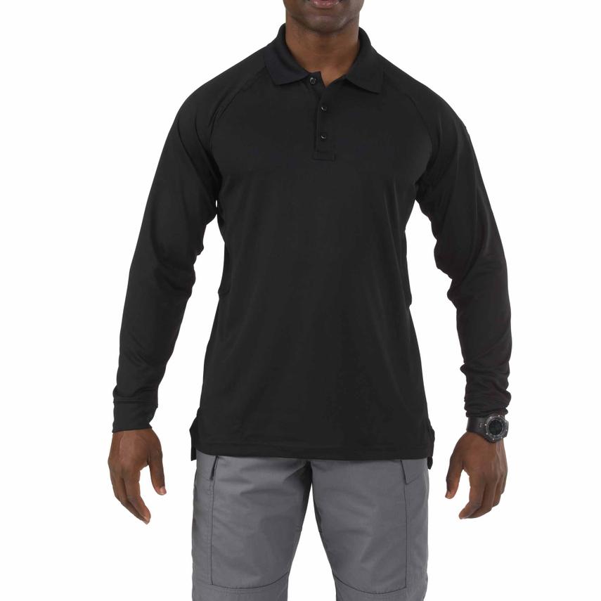 5.11 - PERFORMANCE L/S POLO-BLACK-2XL-CSI Tactical