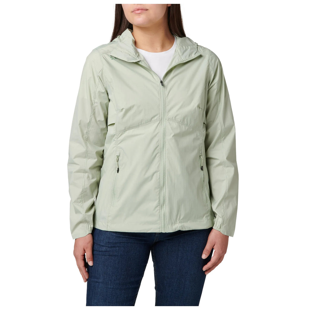 Packable windbreaker top