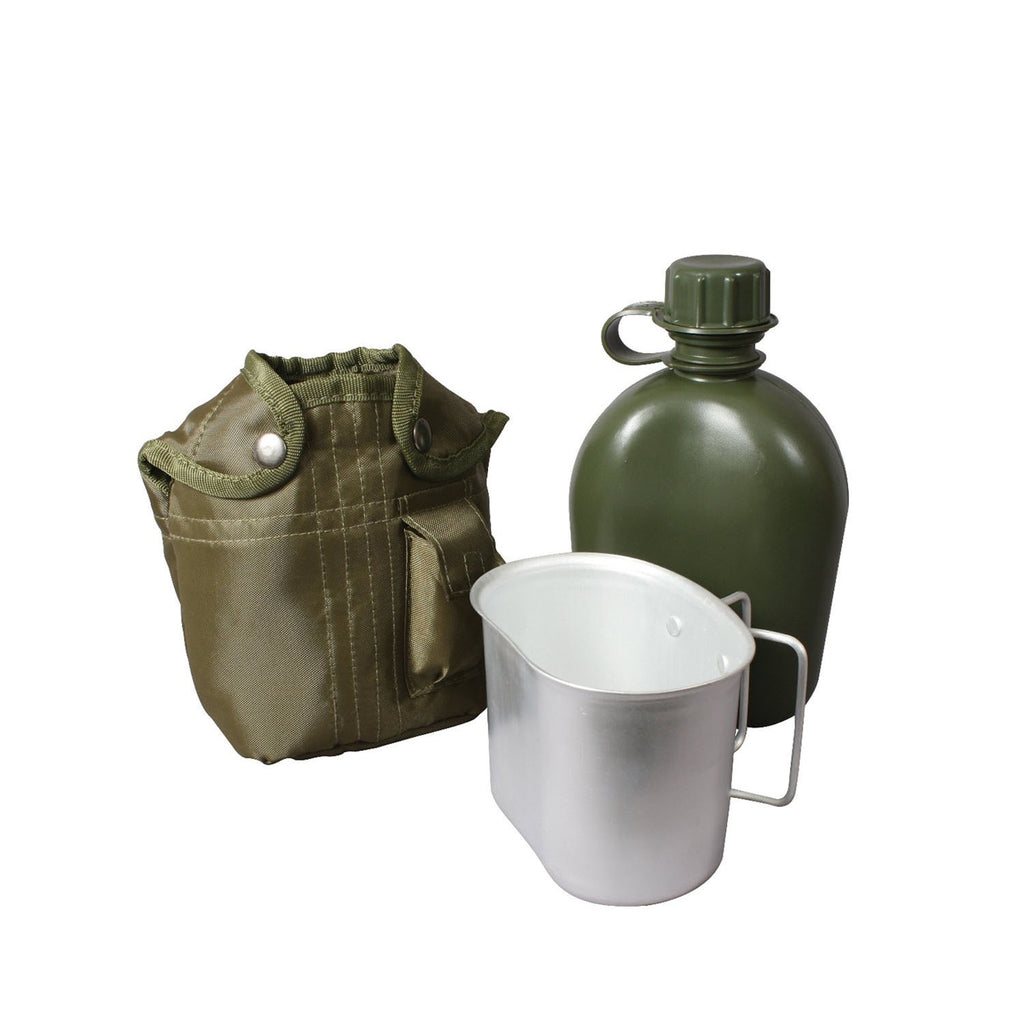 ROTHCO - 3 PIECE CANTEEN KIT WITH COVER & ALUMINU